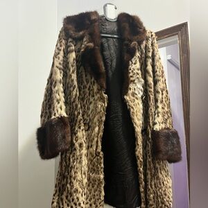 Leopard Print Faux Fur Coat